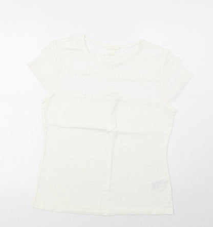 Womens UK Size L H&M Ivory Basic T-Shirt