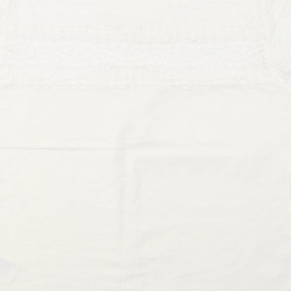 Womens UK Size L H&M Ivory Basic T-Shirt