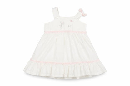 Front view of bebe Baby White A-Line, size 12, Months