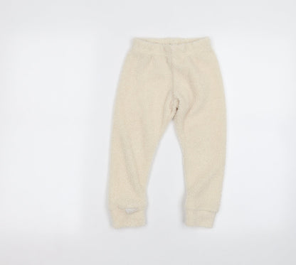 Duke & Doll Girls White   Sweatpants Trousers Size 3-4 Years
