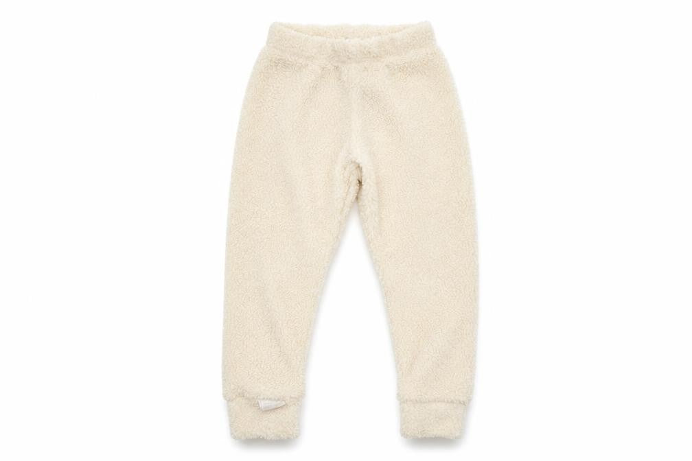 Front view of Duke & Doll girls’ white sweatpants, size 3-4, years