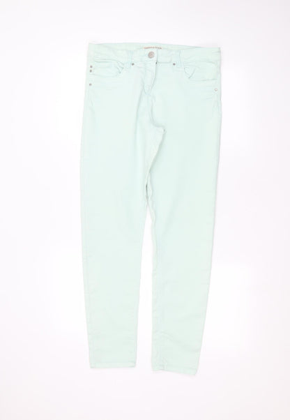 Womens UK Size 12 Papaya Regular Fit Skinny Green Jeans