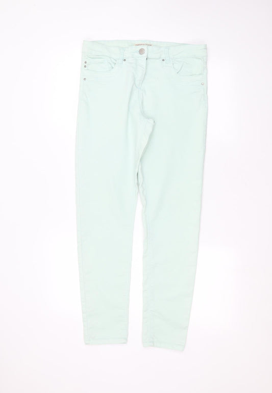 Womens UK Size 12 Papaya Regular Fit Skinny Green Jeans