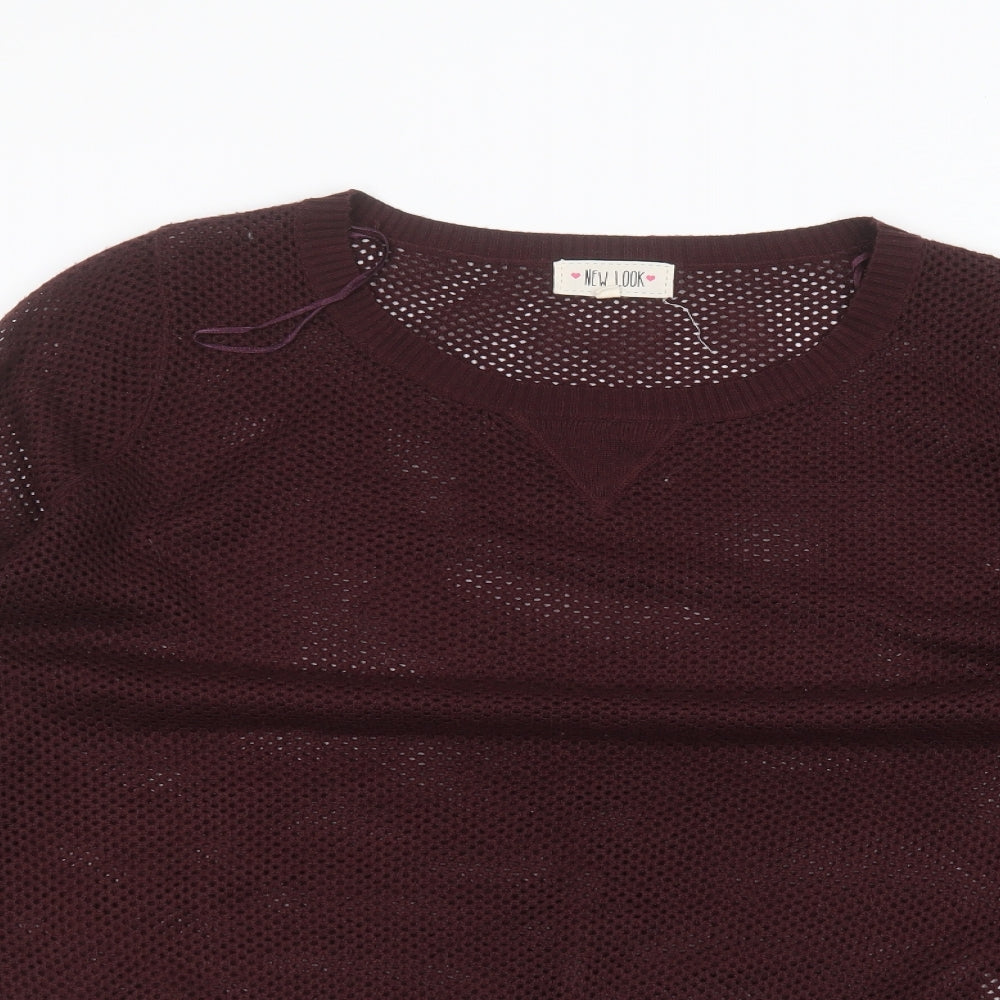 Womens UK Size 18 New Look Red Pullover Jumper