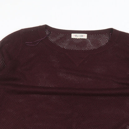 Womens UK Size 18 New Look Red Pullover Jumper