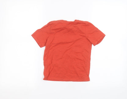 Back view of Tu boys’ orange basic t-shirt, size 4, years