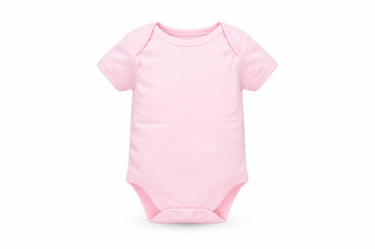 Front view of George Baby Pink Babygrow One-Piece, size 0-3, Months