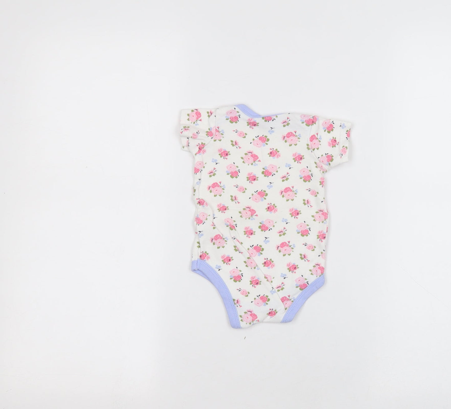 Luvable Friends Baby White Spotted  Babygrow One-Piece Size 0-3 Months
