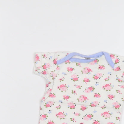 Luvable Friends Baby White Spotted  Babygrow One-Piece Size 0-3 Months