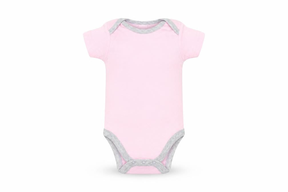 Front view of Modern Baby Baby Pink Babygrow One-Piece, size 0-3, Months