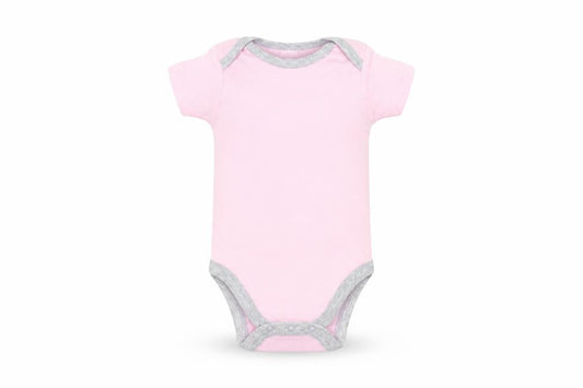 Front view of Modern Baby Baby Pink Babygrow One-Piece, size 0-3, Months