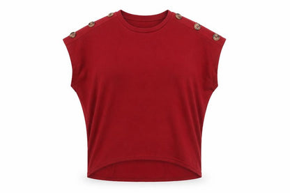 Womens UK Size S Quiz Red Basic T-Shirt