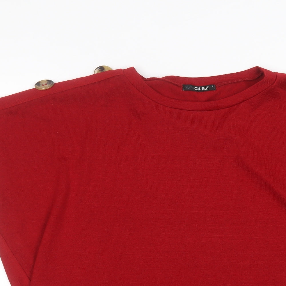 Quiz Womens Red   Basic T-Shirt Size S