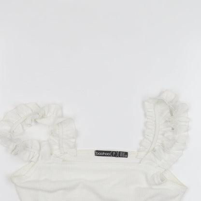 Boohoo Womens White   Basic T-Shirt Size 12