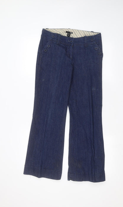 Womens UK Size 6 H&M Regular Fit Straight Blue Jeans