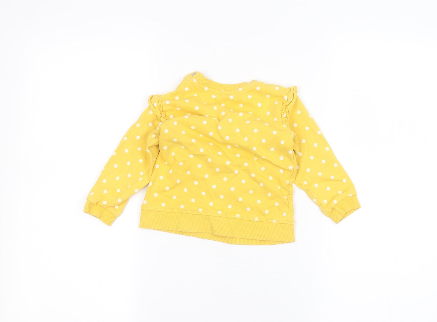 H&M Baby Yellow Polka Dot  Pullover Jumper Size 12-18 Months