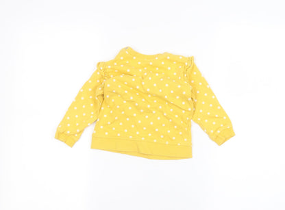 H&M Baby Yellow Polka Dot  Pullover Jumper Size 12-18 Months