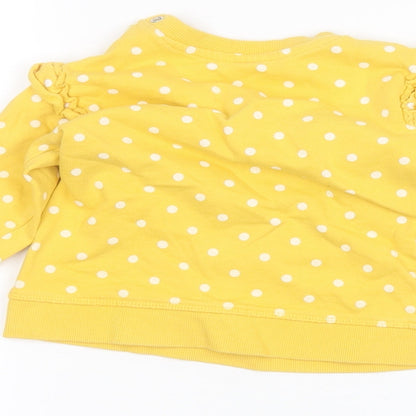 H&M Baby Yellow Polka Dot  Pullover Jumper Size 12-18 Months