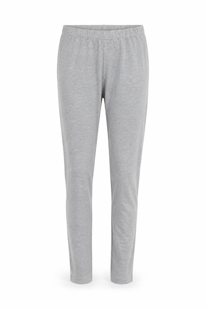 Front view of Preworn women’s grey sweatpants, size S, 28-inch leg