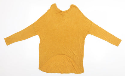 Womens UK Size  Preworn Orange Basic T-Shirt