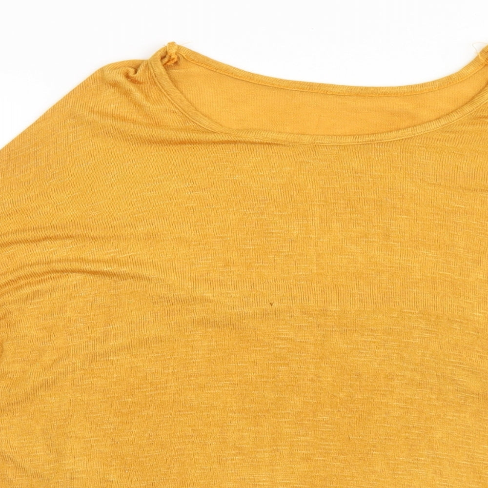 Womens UK Size  Preworn Orange Basic T-Shirt