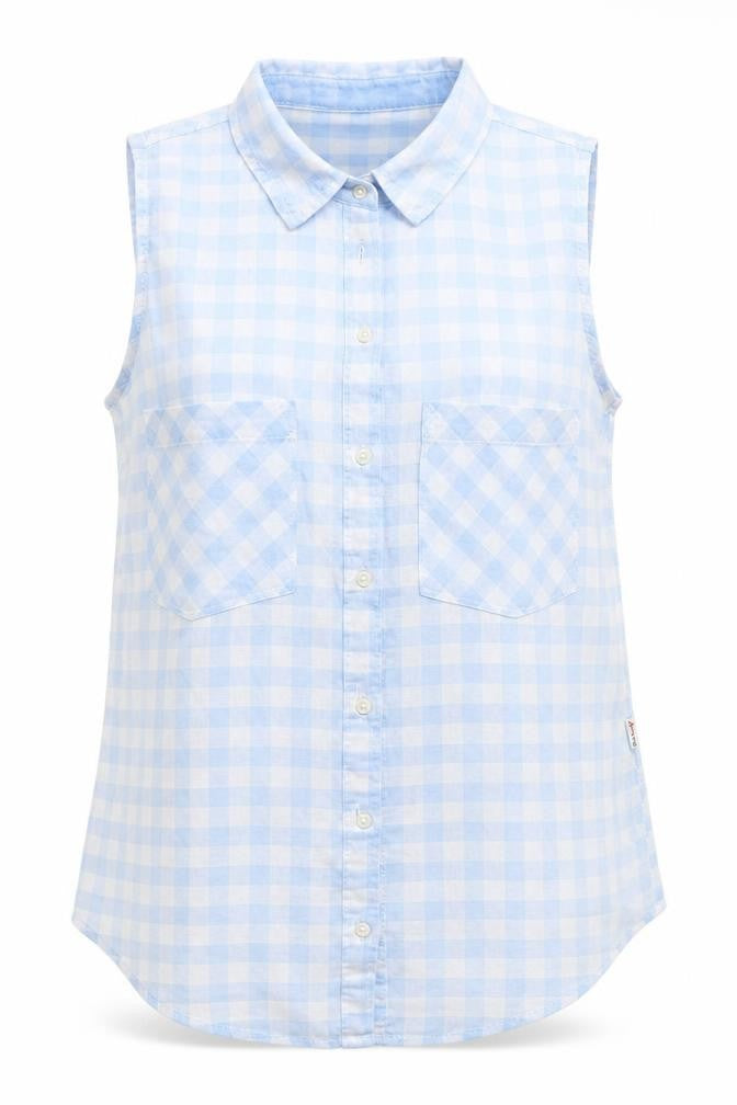 Womens UK Size S Bershka Blue Basic Button-Up