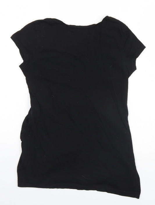 Womens UK Size M H&M Black Basic T-Shirt