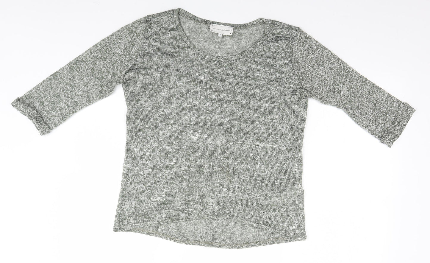 Womens UK Size 10 New Look Beige Basic T-Shirt