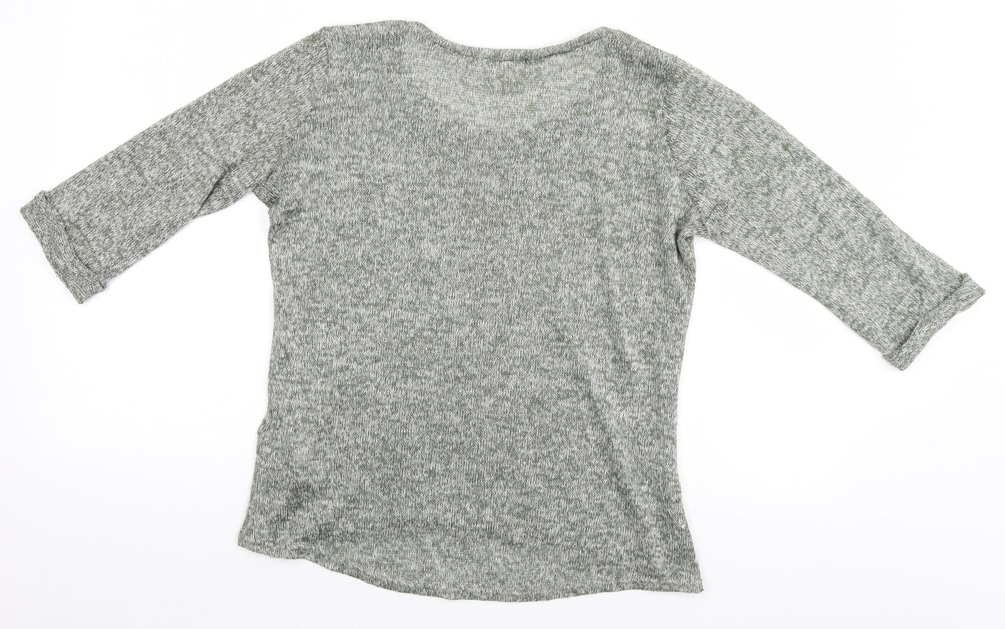 Womens UK Size 10 New Look Beige Basic T-Shirt