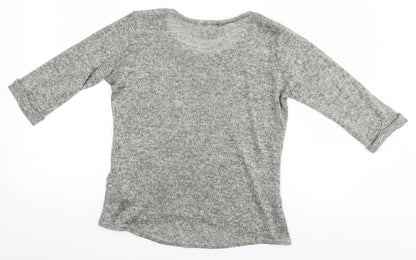 Womens UK Size 10 New Look Beige Basic T-Shirt