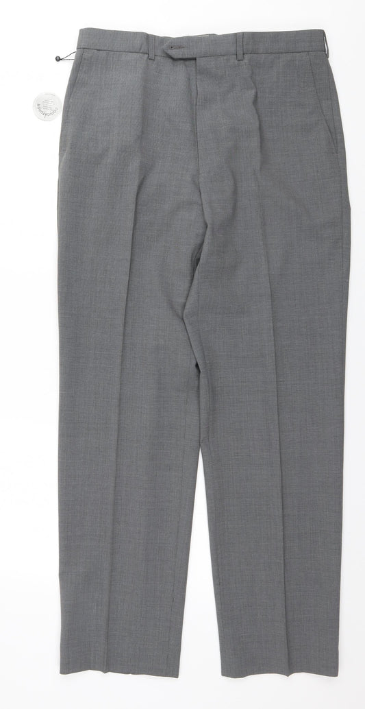 Marks and Spencer Mens Grey   Trousers  Size 34 in L30 in