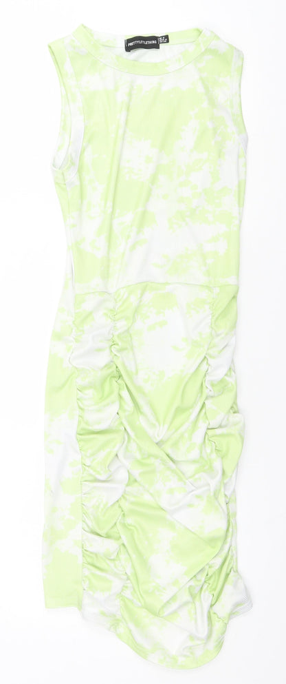 PRETTYLITTLETHING Womens Yellow   Pencil Dress  Size 8