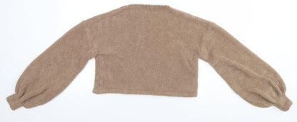 Womens UK Size S PRETTYLITTLETHING Brown Pullover Jumper