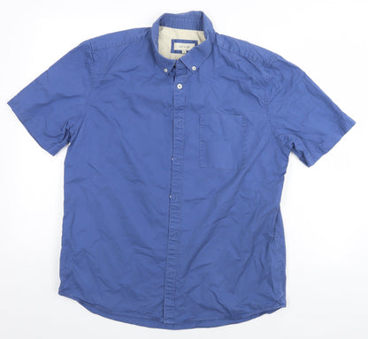 River Island Mens Blue    Button-Up Size L