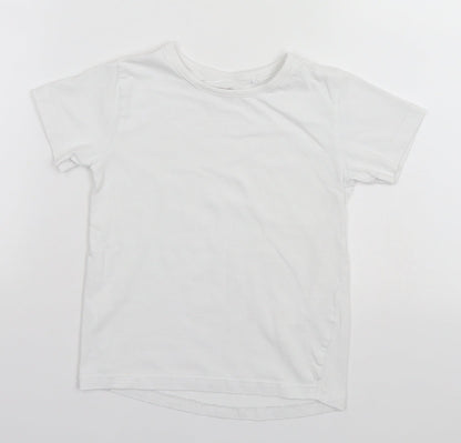 Front view of Next boys’ white basic t-shirt
