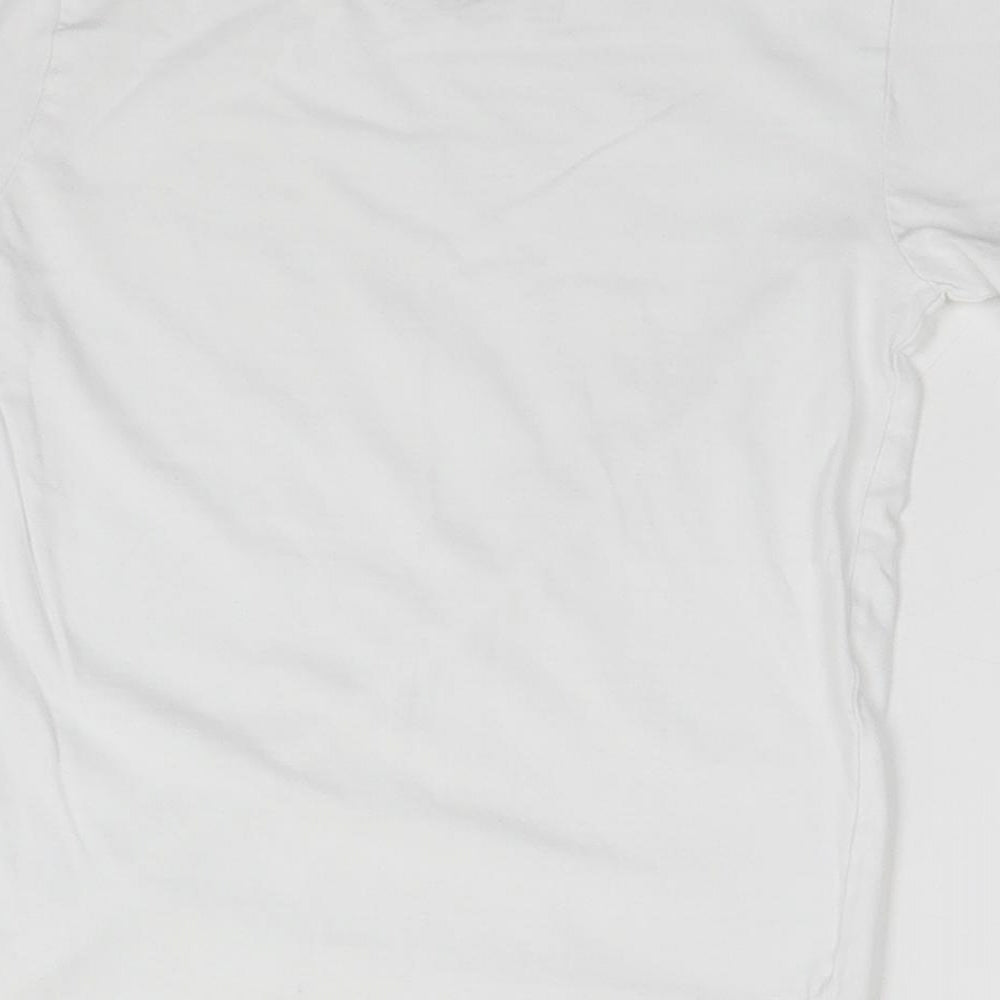 Brand and care label for Next boys’ white basic t-shirt