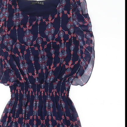 Atmosphere Womens Blue Fair Isle  A-Line  Size 10