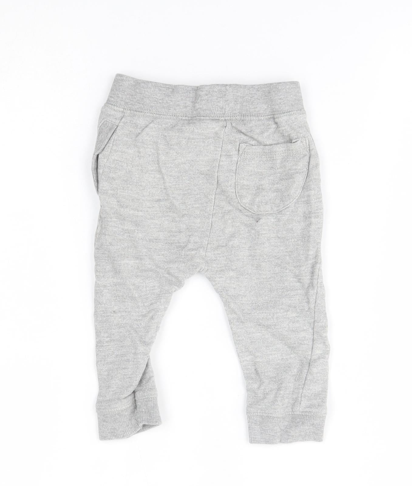 M&Co Baby Grey   Jogger Trousers Size 6-9 Months