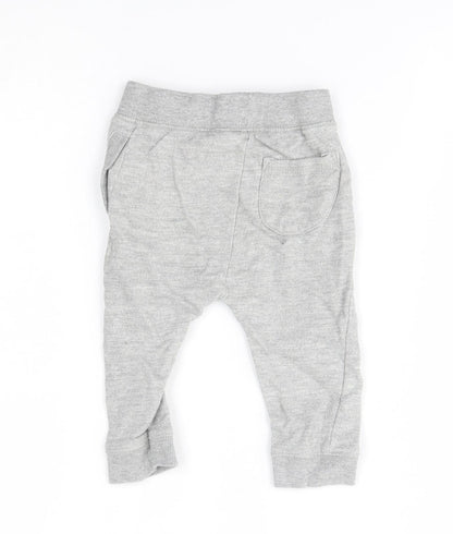 M&Co Baby Grey   Jogger Trousers Size 6-9 Months