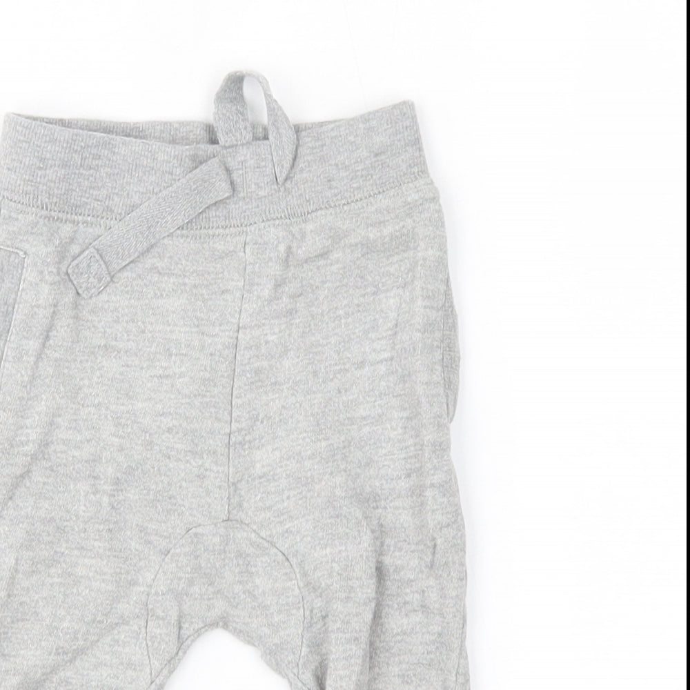 M&Co Baby Grey   Jogger Trousers Size 6-9 Months