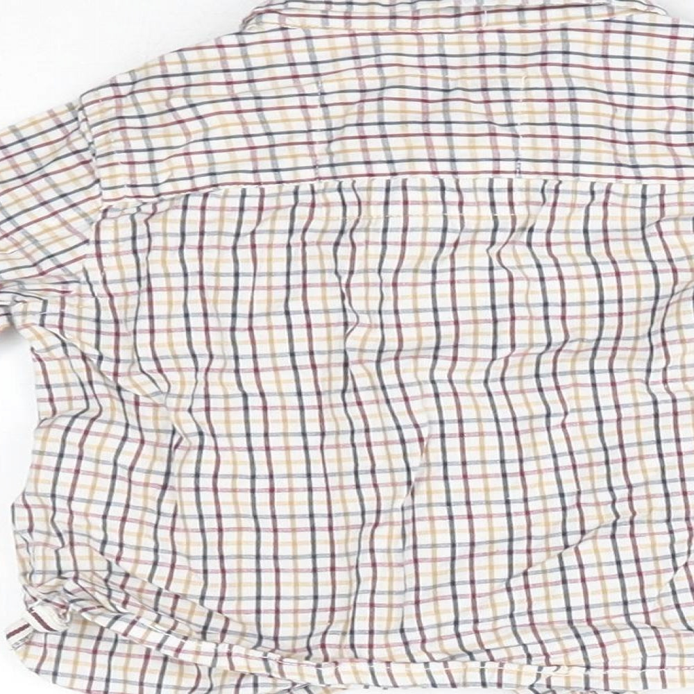 Brand and care label for notting hill boys’ multicoloured plaid basic button-up, size 6-9, months