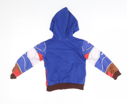 vogue fashion Boys Blue   Full Zip Hoodie Size 5 Years  - captain america