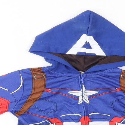 vogue fashion Boys Blue   Full Zip Hoodie Size 5 Years  - captain america