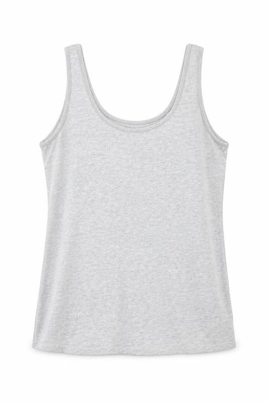 Front view of Primark women’s grey basic tank, size L