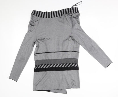 NUDE Womens Grey   Wrap Jumper Size 2