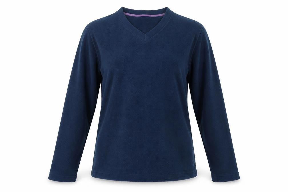 Front view of millets women’s blue jumper, size M