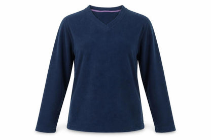 Front view of millets women’s blue jumper, size M