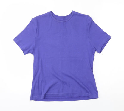 Womens UK Size 12 Preworn Purple Basic T-Shirt