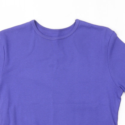 Womens UK Size 12 Preworn Purple Basic T-Shirt