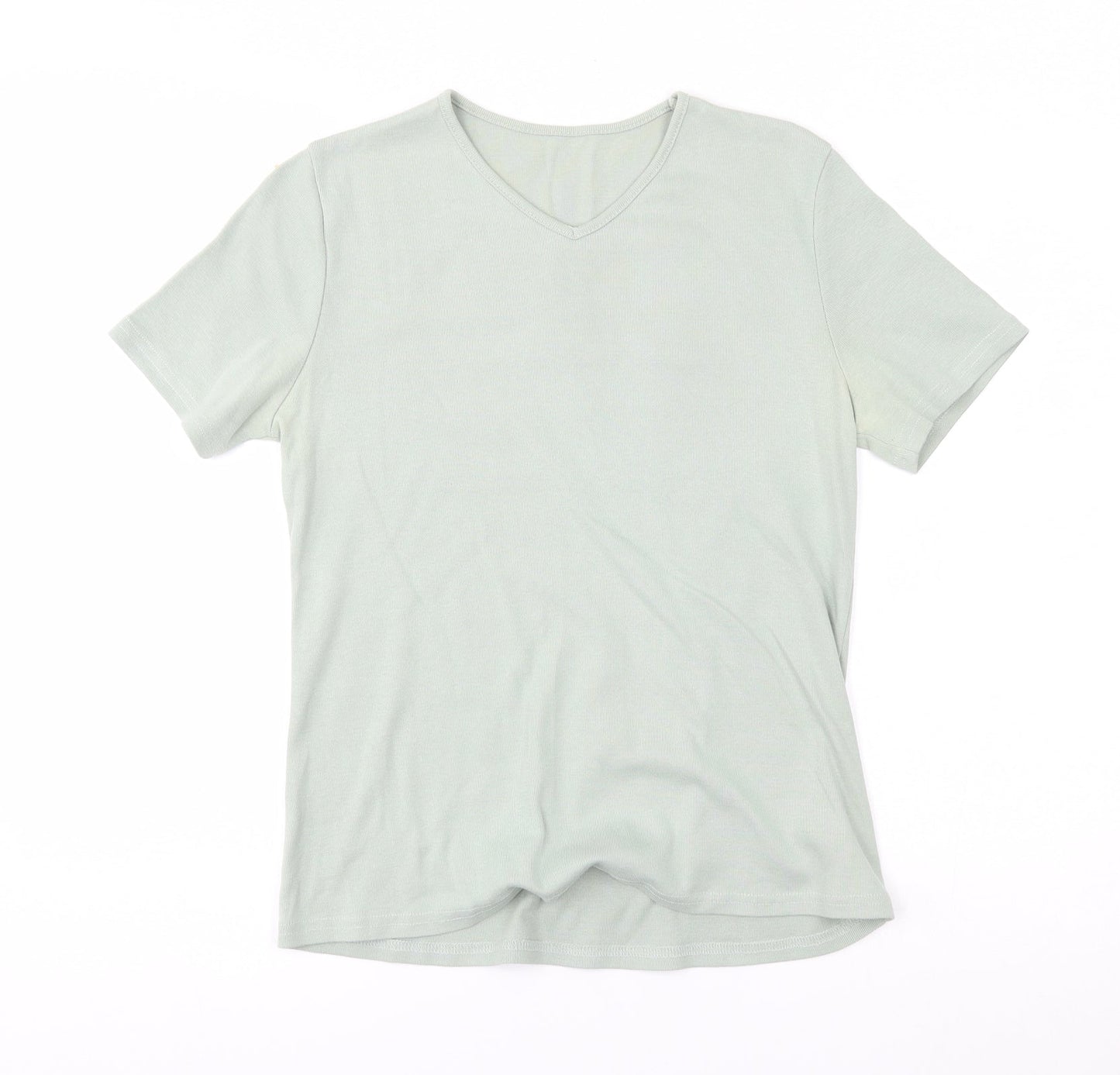 Womens UK Size 12 Preworn Green Basic T-Shirt